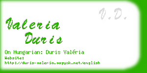 valeria duris business card